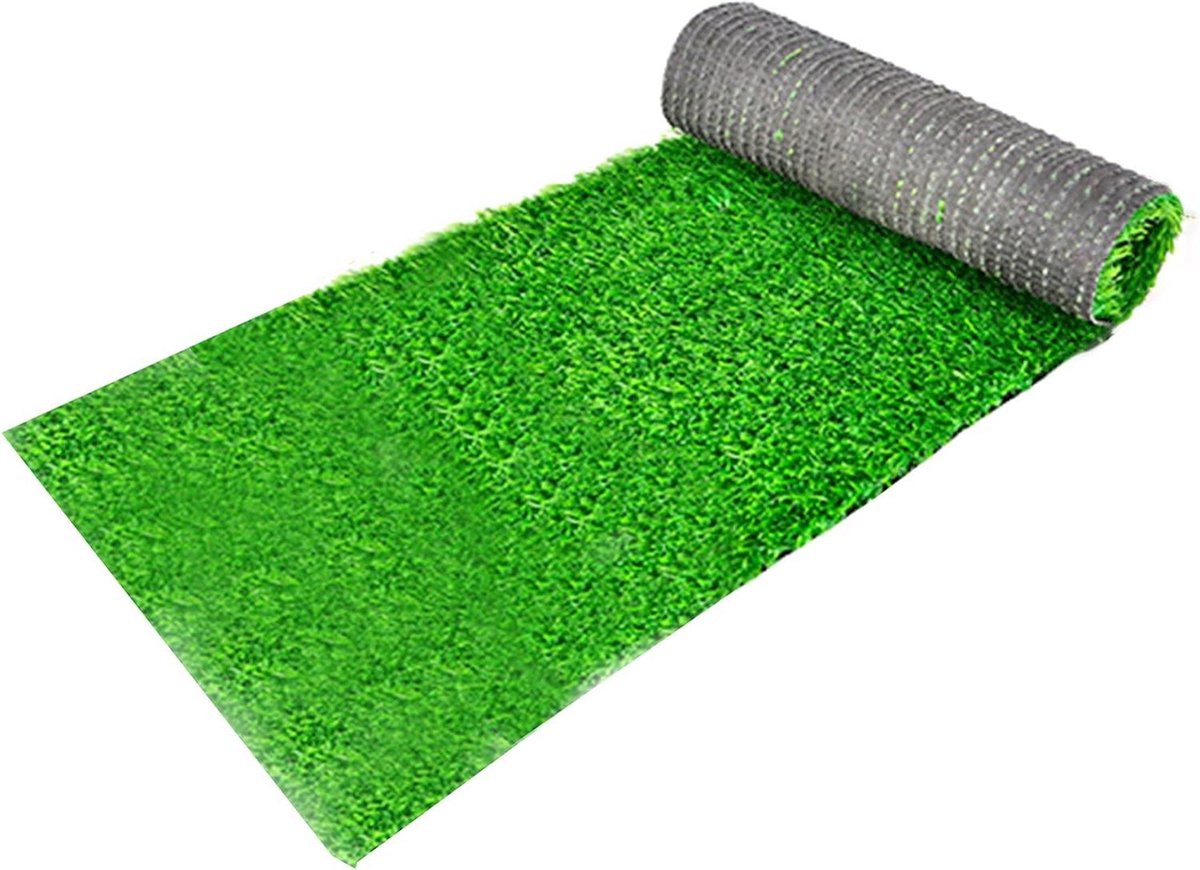 Balkon Grasmat - Kunstgras Rol - Tuin Decoratie - UV Bestendig - 1x1m - Groen