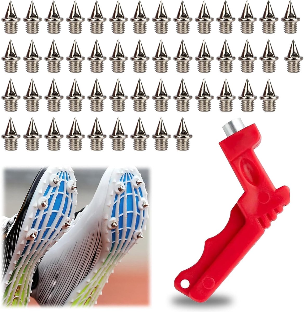 50pcs 6mm Spike Nails - Athletics Spikes for Spike Key - ShopVlot