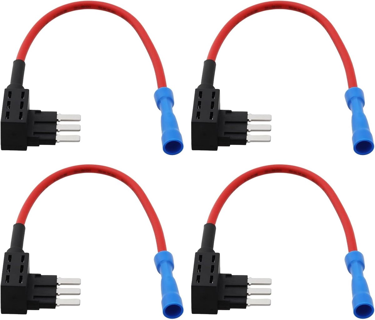 4PCS Micro3 Piggyback Add-A-Circuit Blade Fuse Holder Fuse Tap For Car Trucks Boats - ShopVlot