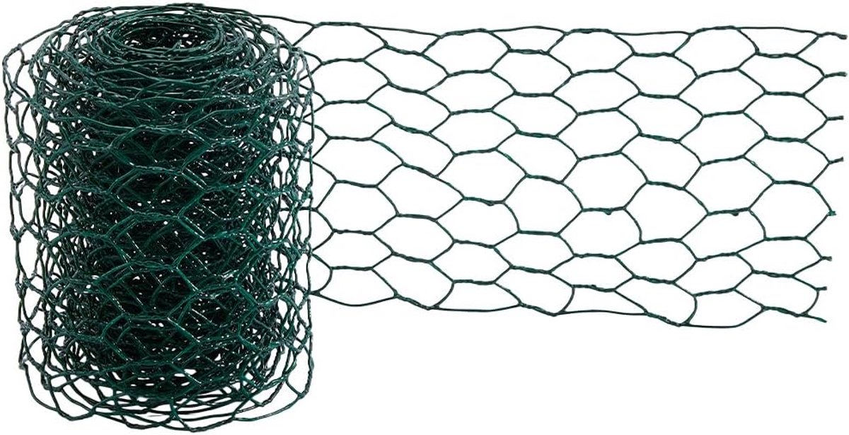 SnelShoppen - GORGECRAFT Hekwerk Rol 3m x 11cm Groen Metaal Voor Tuin, Dierbescherming, Creatieve Klussen, Hexagonaal Gegalvaniseerd, Flexibel & Stevi
