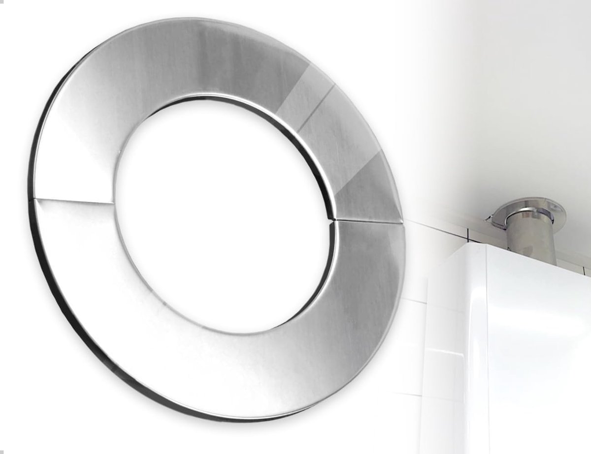 Pipe cuff - Ronde afdekking - Roestvrij staal - Eenvoudige installatie - ShopVlot