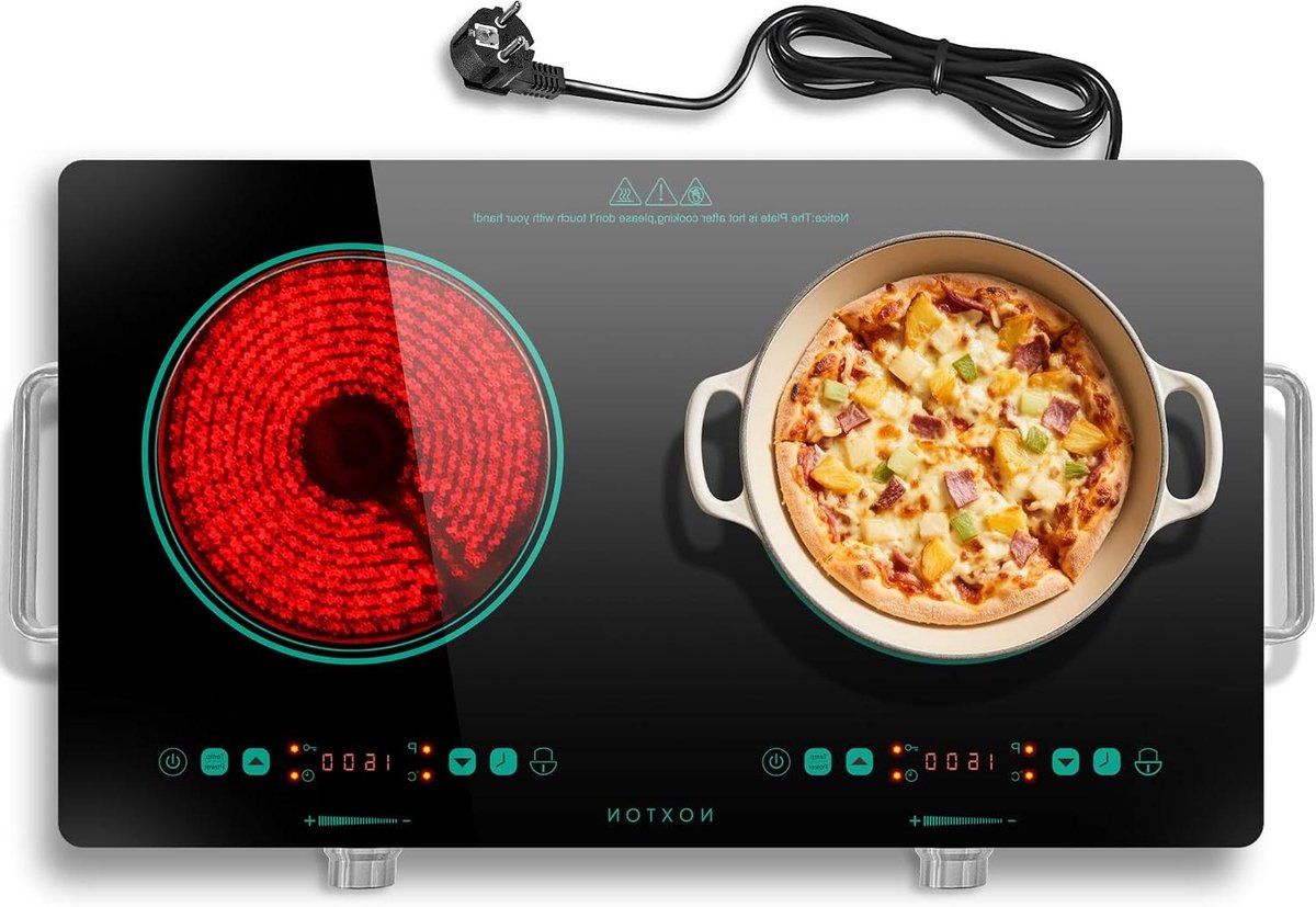 Draagbare Kookplaat - 2 Platen - Snel Koken - Met Handvat - 52x29.5x8 cm - Mintgroen