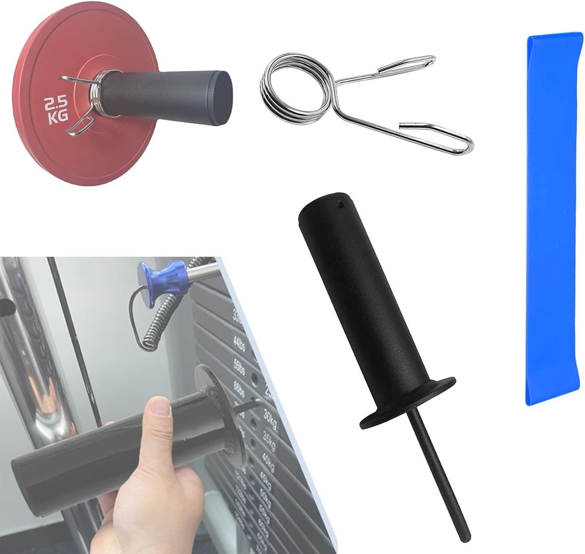 Pin Extender voor Gewichtsschijven 10mm x 80mm - Toebehoren voor Multigym en Magnetische Pin