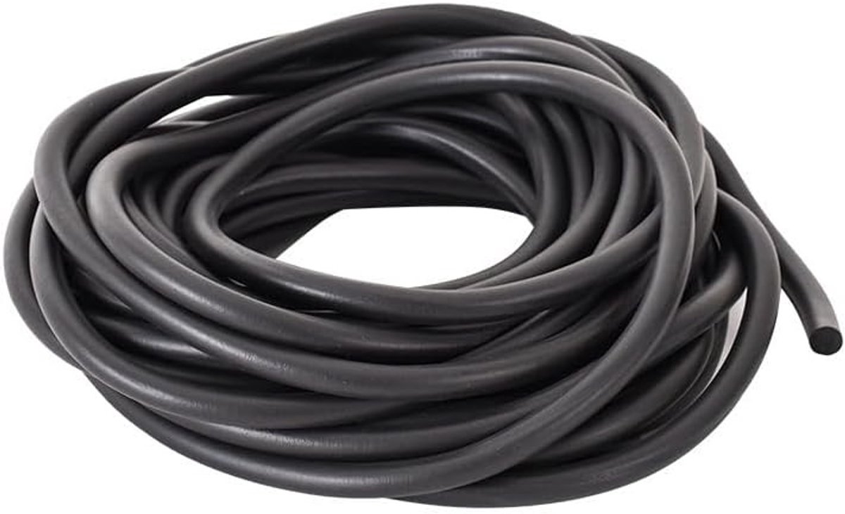 Ø 8 mm x 12 m EPDM afdichtkoord, rond afdichtprofiel voor voegen, zwart afdichtmateriaal voor deuren, ramen, muren en plafonds