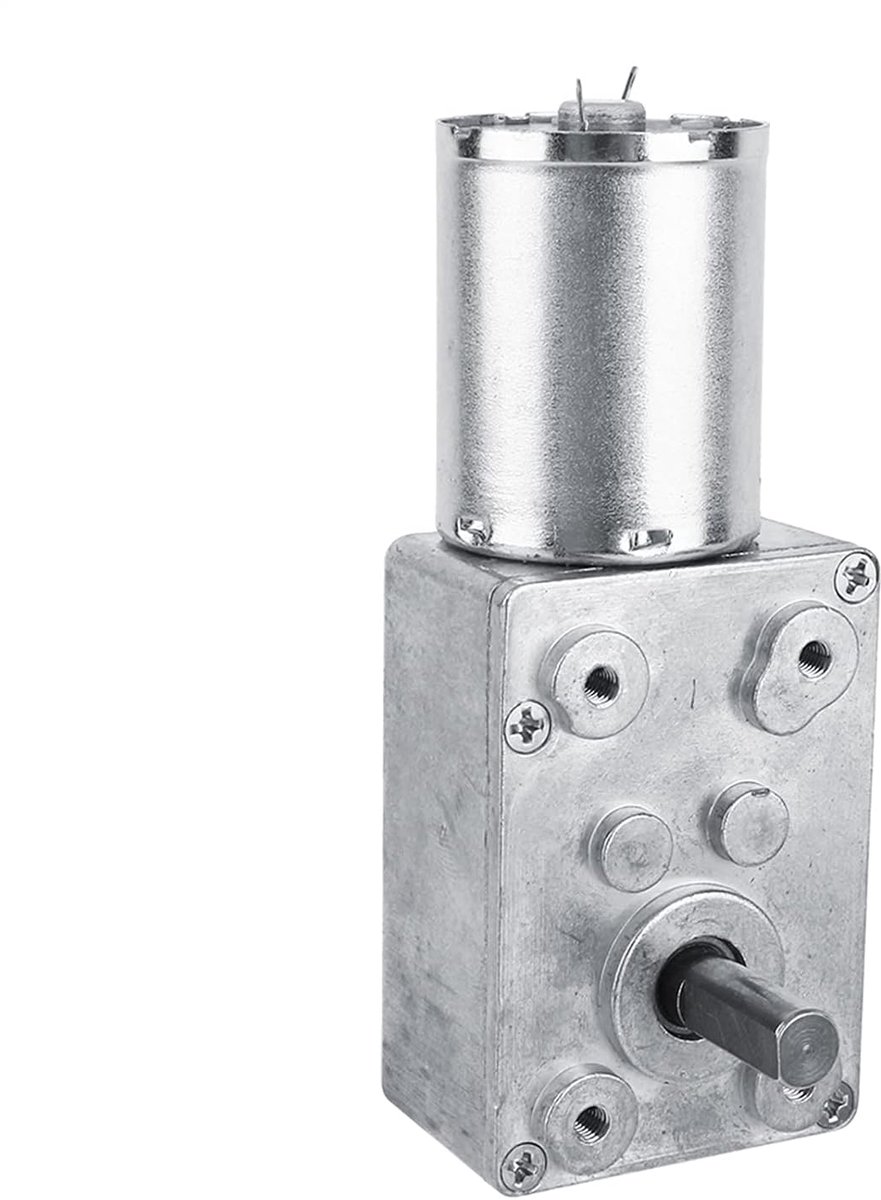 Turbine worm gear motor 12V - Hoge koppel - Reversibel - Duurzaam met zelfblokkering - ShopVlot