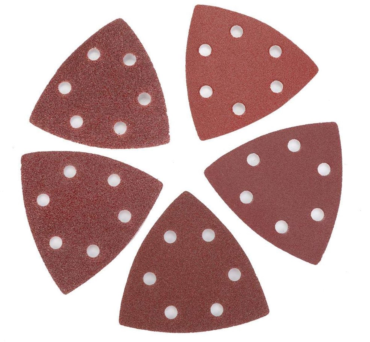 SnelShoppen - 100 Stuks 80mm Driehoekige Schuurpapier Set met 1 Schuurpad voor Multifunctioneel Gereedschap - Geschikt voor Metaal, Hout, Kunststof, H