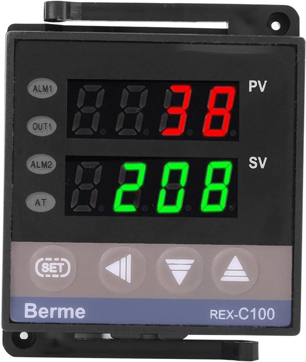 SnelShoppen - Digitale PID Temperatuurregelaar REX-C100 Thermostaat 100-240V Relaisuitgang 1500VAC 14 Bit Hoge Precisie Temperatuur Controle