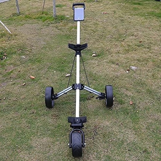 Golfkarretje Opvouwbaar - Golftrolley Duwkar - Golfen Lopen - Lichtgewicht Aluminium Frame - Compact Vouwbaar - Zwart — afbeelding 4