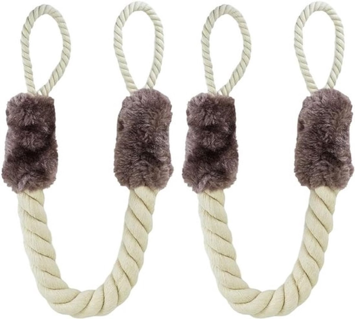2 Stuks Deurkoord Klemmen, Veiligheidsdeurstoppers voor Kinderen en Huisdieren, Vingerbescherming en Klembescherming, 60 cm Katoenen Deurstopper (Bruin)