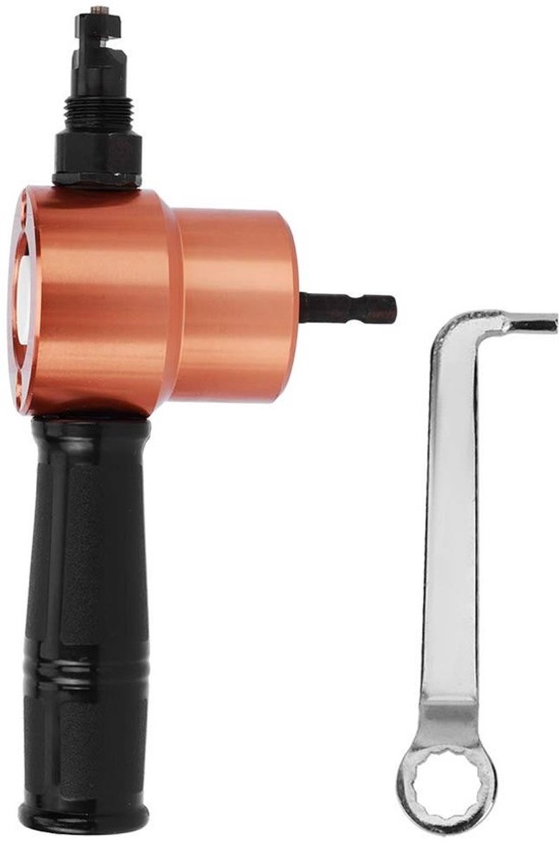 Plaatknabbelschaar Dubbele Kop - Metalen Plaatfrees - Boorhulpstuk - Knabbelgereedschapsset - Werkplaatsgereedschap - Snijvermogen tot 2 mm - Knabbelschaar