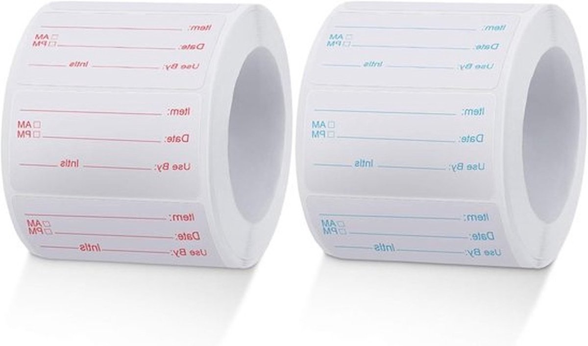 1000 Stuks Oplosbare Voedsel Labels voor Voedselbereiding en Inmaak - Verwijderbare Stickers voor Thuis en Restaurant, Ideaal voor Voedselcontainers en Voedselrotatie