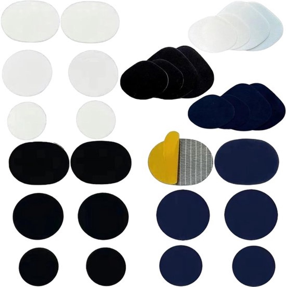 Herstel Patches voor Schoenen - 24 Stuks, Ronde Reparatie Patches voor Sneakers, Gym Schoenen en Hakken, Ideaal voor Snel en Eenvoudig Herstellen
