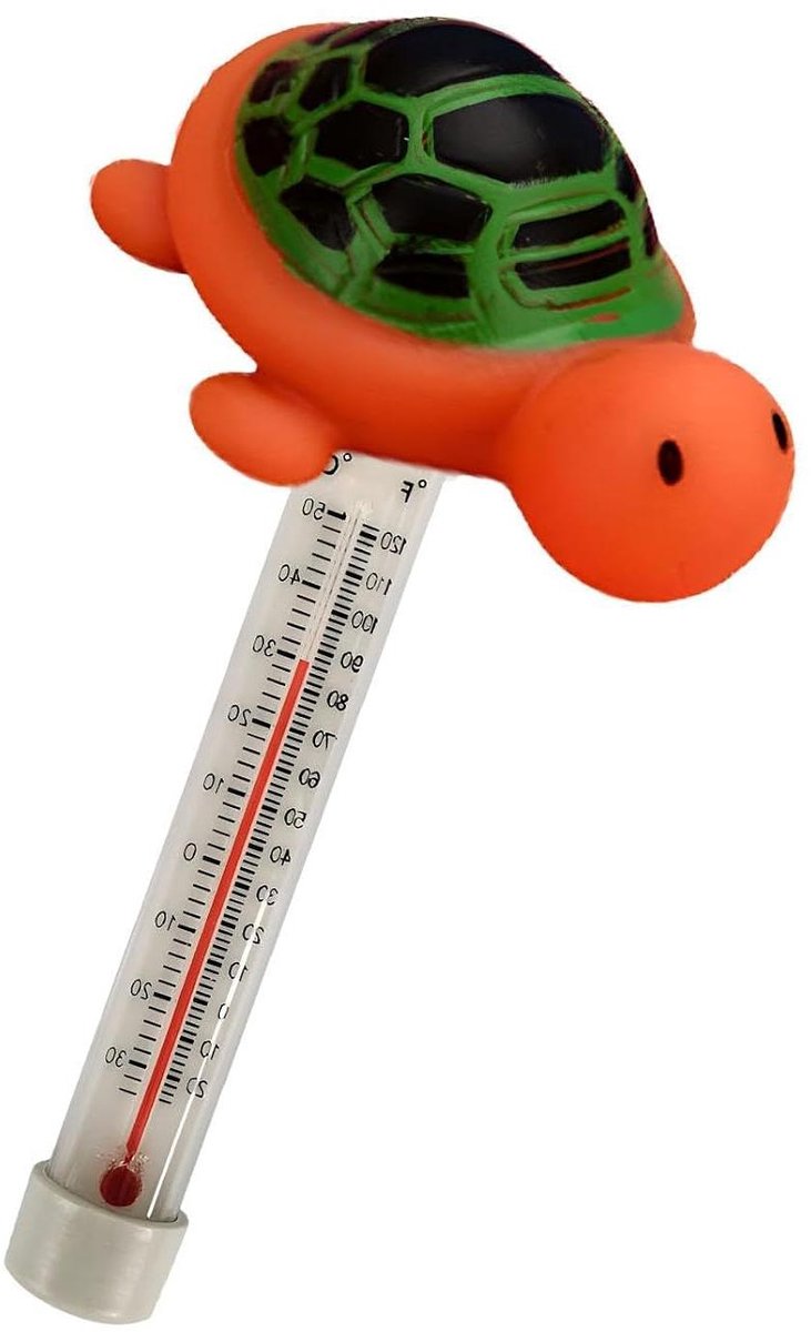 Zwembad Temperatuurmeter - Waterthermometer Drijvend - Watertemperatuur Meten - Goed Afleesbaar Display - 179 cm - Wit