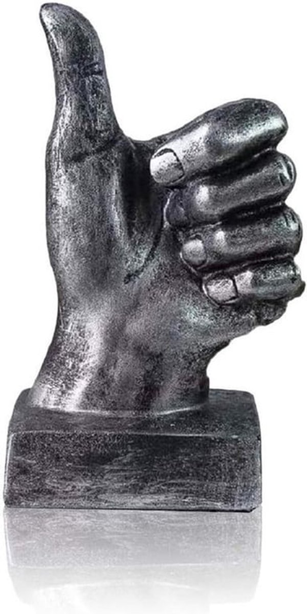 Decoratieve Hand Sculptuur van Hars - Vinger Beeldje voor Thuis en Kantoor - Uniek, Modern en Stijlvol Accessoire