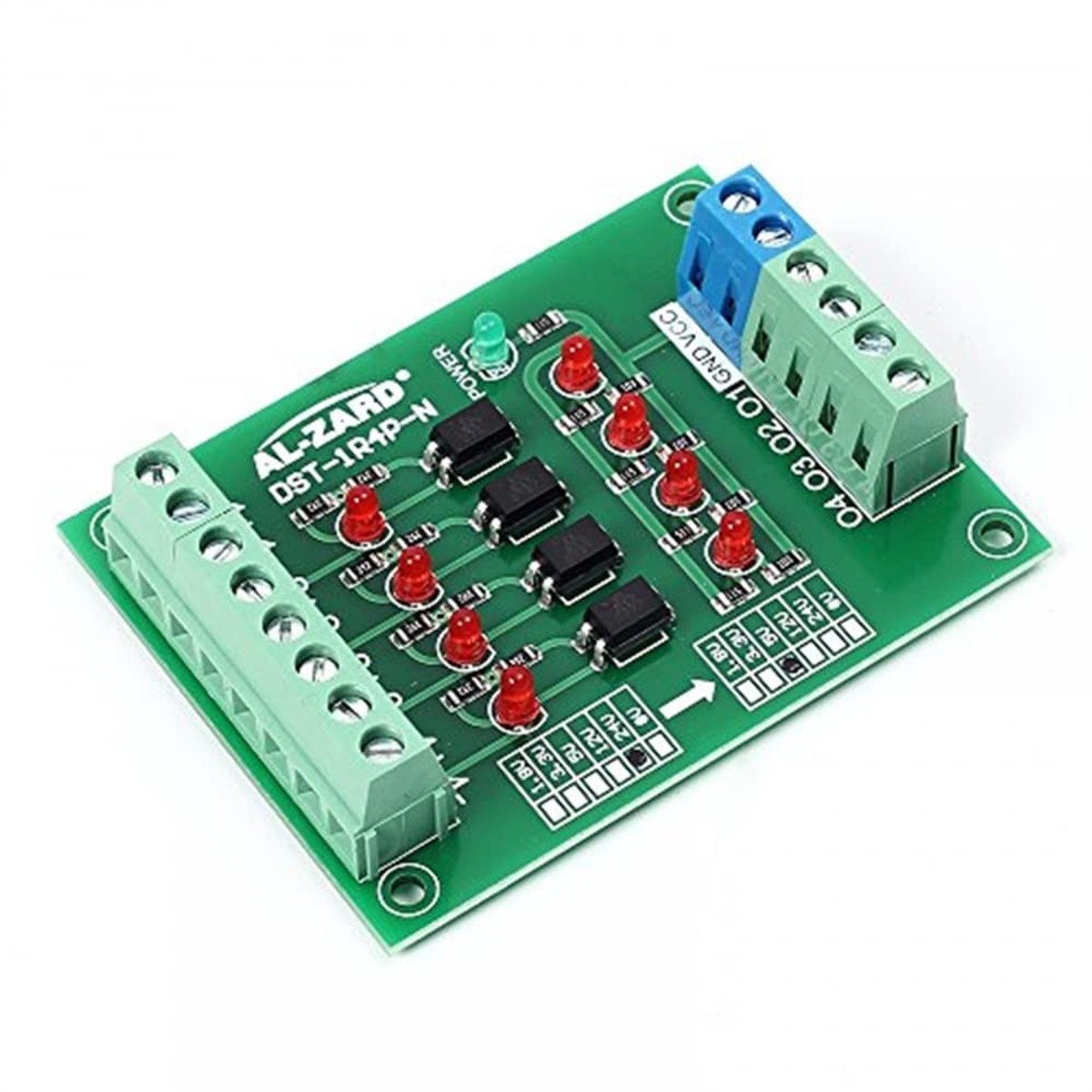 SnelShoppen - 4 Kanaals Optocoupler Isolatie Module, PLC PNP Signaal Inverter 12V naar 3.3V, Signaalniveau Converter, Compact en Betrouwbaar
