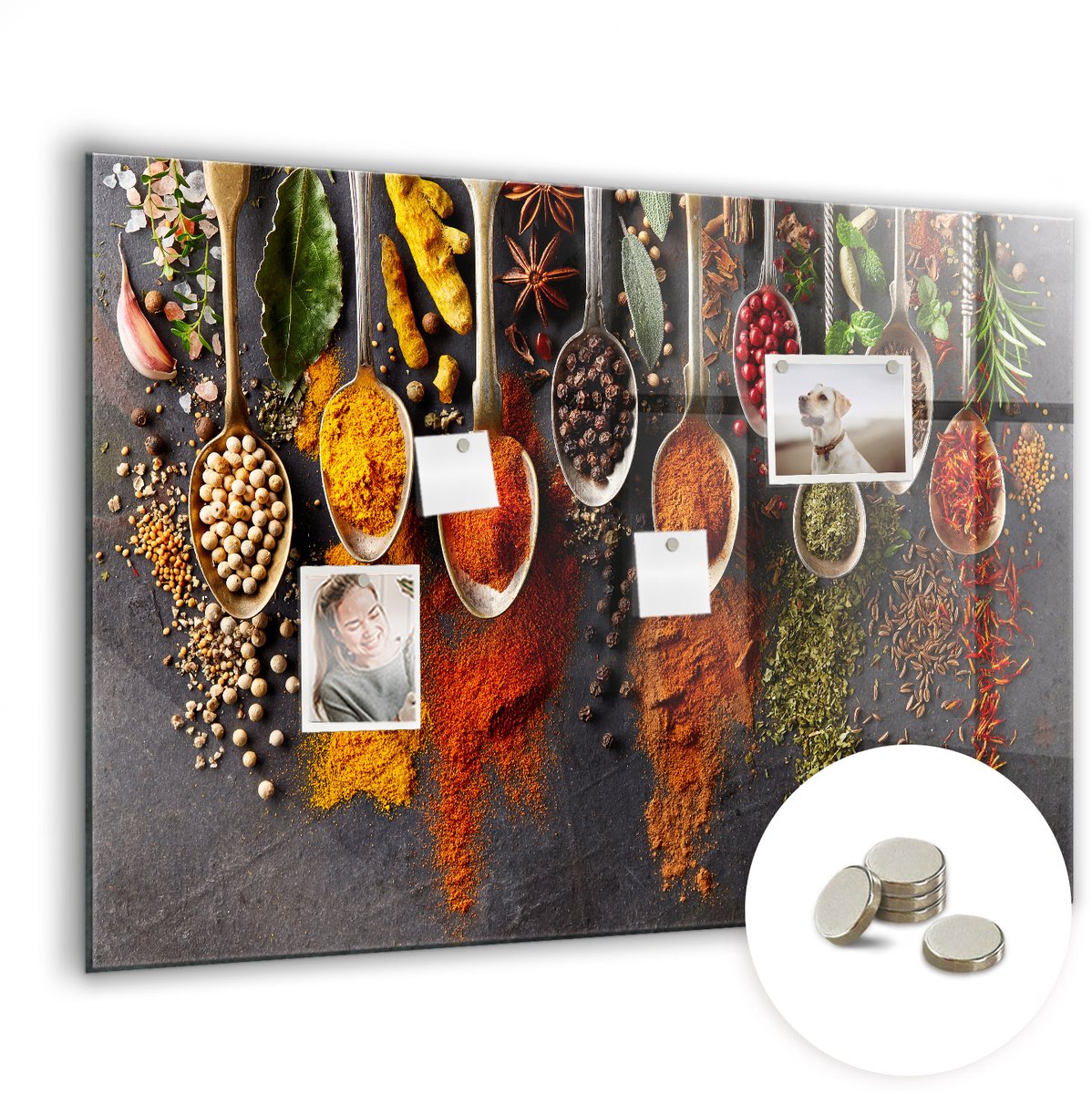 Coloray Glazen Magneetbord - Magnetisch Bord Koffiemachines - 100x70 cm - Veelkleurig Magneetbord - Magnetic Board - Keuken Decoratie