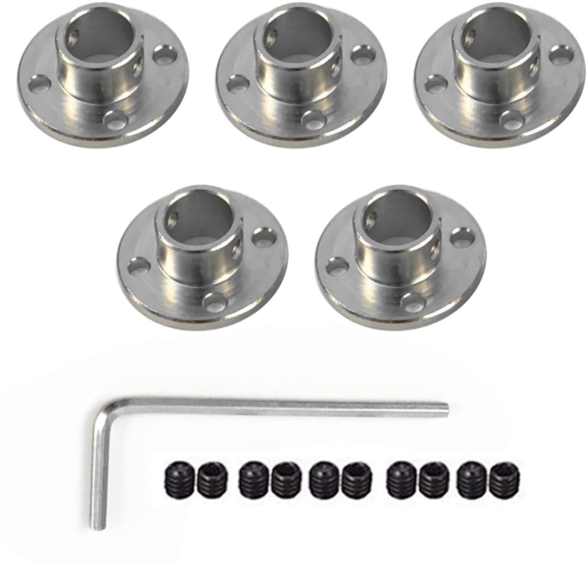 Flens koppelingen 6mm - stalen accessoires - compleet met schroeven en gereedschap - ideaal voor RC modellen - ShopVlot