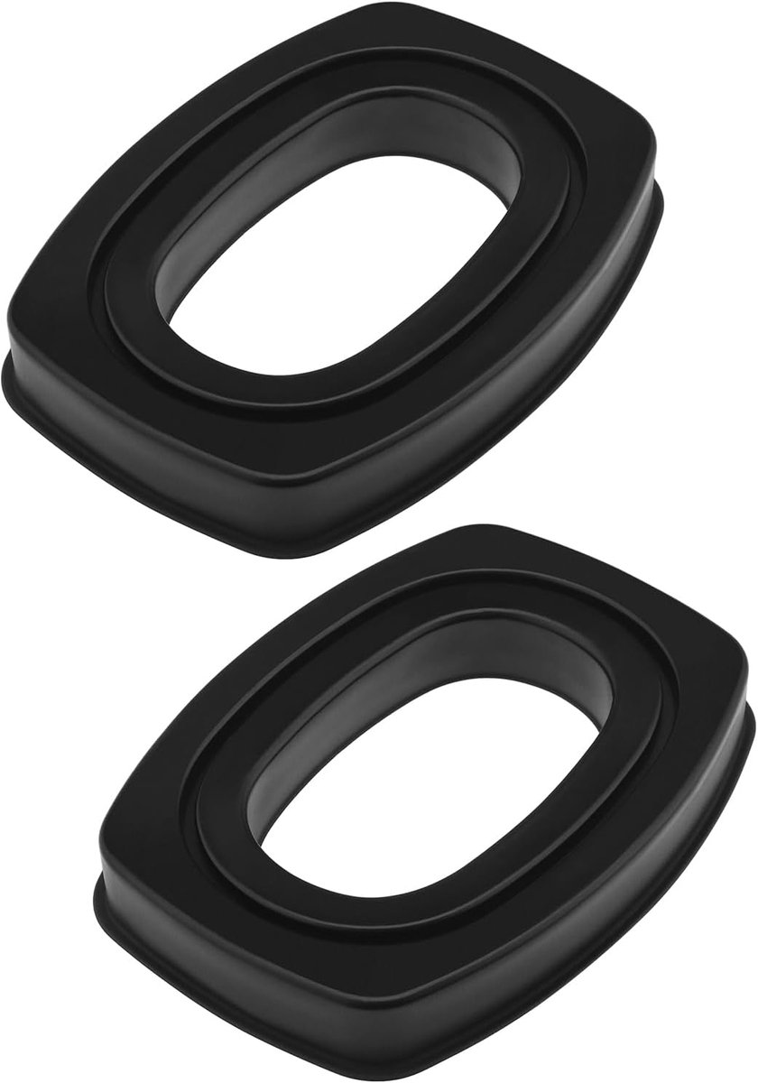 SnelShoppen - 1 Paar Gel Oorkussens Vervangende Oorkussens Geschikt voor Hoofdtelefoon met Gel en TPU Materiaal - Comfort, Betere Afsluiting, Zwart, V