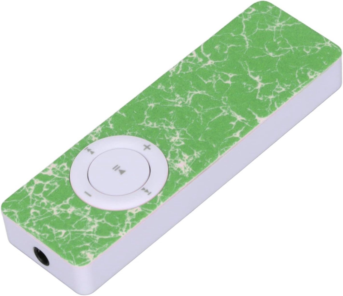 SnelShoppen - MP3 Speler met Bluetooth, HiFi Lossless Geluid, Draagbare Digitale Muziek Speler, Ondersteunt Mini MP3 tot 64GB Geheugenkaart (Groenten)