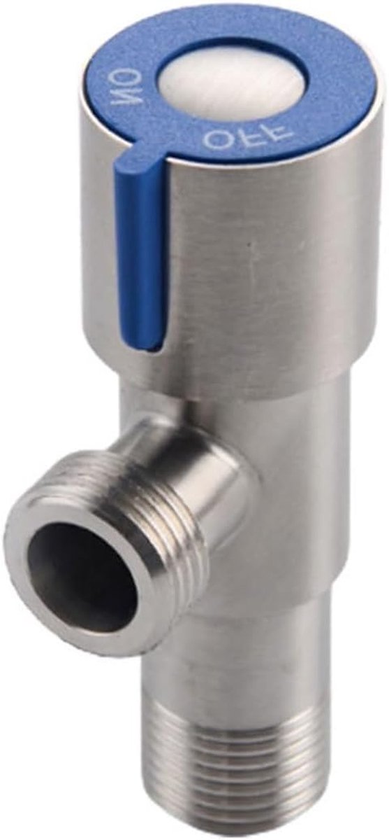 Waterafsluiter Klep - Kraanafsluiter Vervanging - Leidingen Aansluiten - Kwart Draaibaar - 1/2 inch - Blauw
