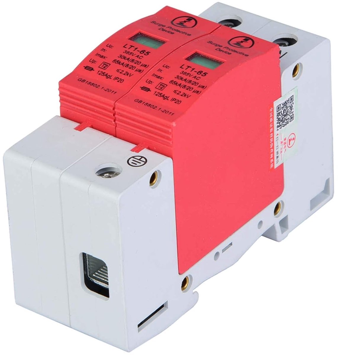 SnelShoppen - Surge Protector Teleprotectie Laagspanning Afdichter (2P65KA) - Bliksembeveiliging, Hoge Capaciteit, Veiligheid voor Elektrische Apparat