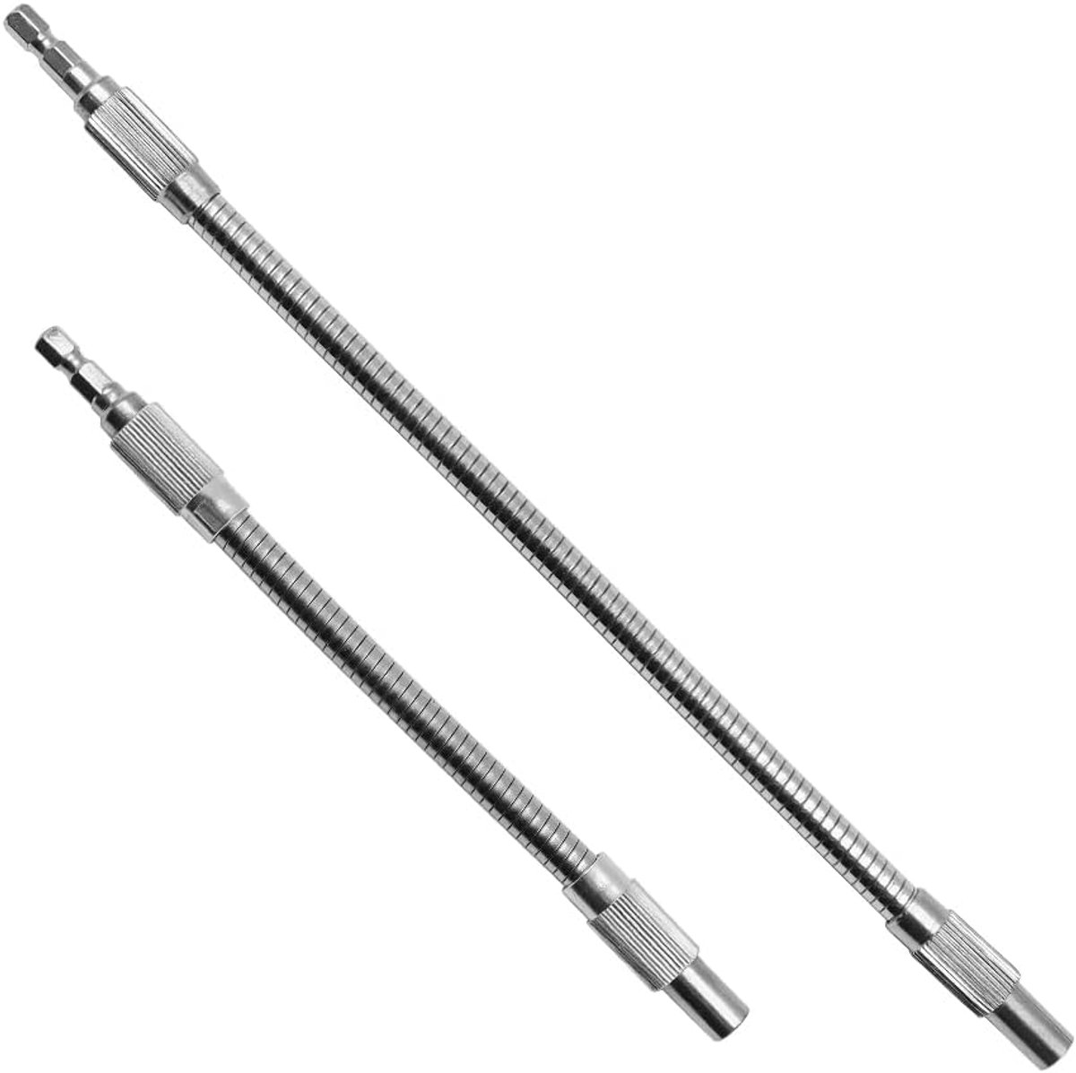 SnelShoppen - 2 Stuks Flexibele Verlengschroevendraaier, Boorkop Houder, Verbindingslink voor Elektrische Schroevendraaier, 300° Buigbaar, Rotatable,