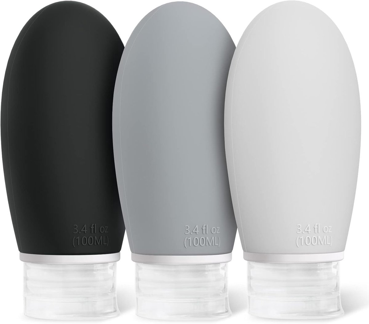 Reisflessen set 100 ml - lekvrij en navulbaar - BPA-vrij en TSA-goedgekeurd - ideaal voor shampoo en crèmes - ShopVlot