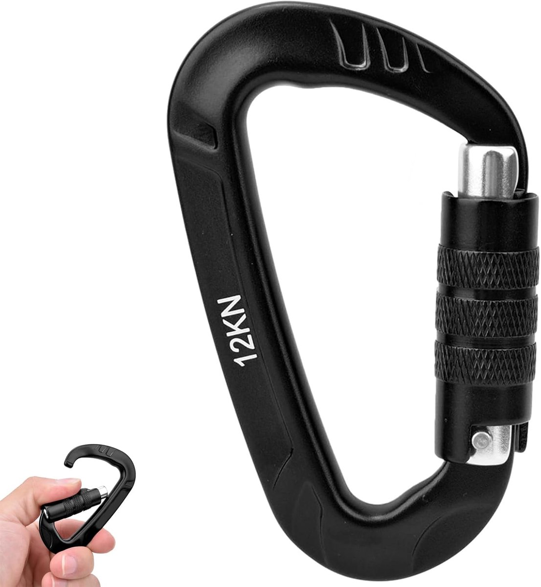 D-vormige sleutelhangerclip 12KN - 7075 aluminium - heavy-duty - ideaal voor veilig bevestigen - ShopVlot