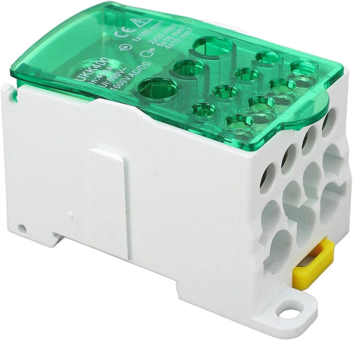 SnelShoppen - Terminal Blok Junction Box - DIN Rail Universele Voedingsdistributie 690V 400A - Brandwerende Isolatie - Koper Aansluitblok