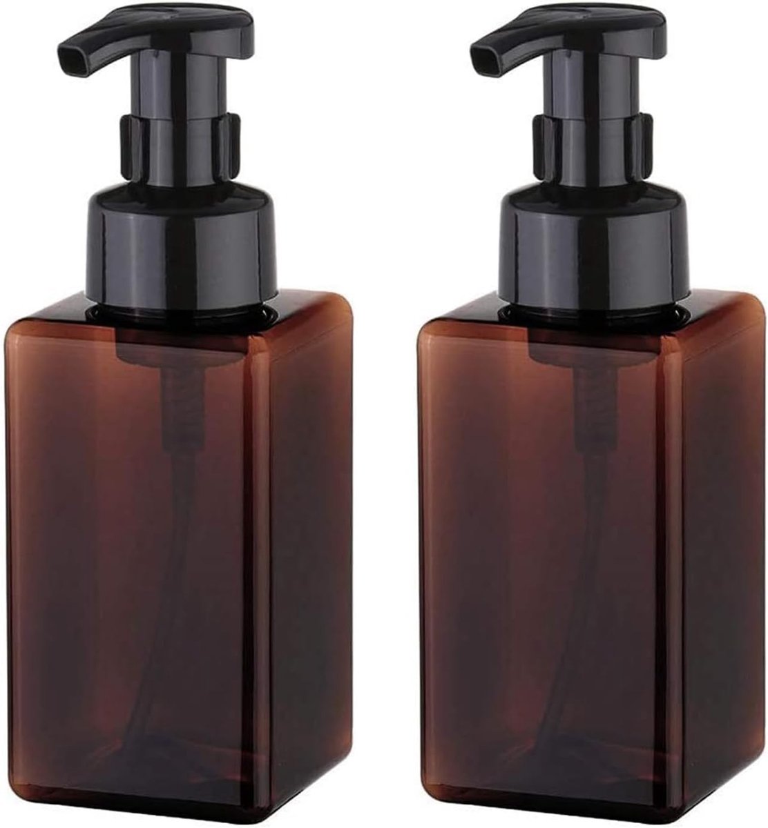 2 Stuks 450ml Handzeep Dispenser - Navulbare Schuimzeep Pompflessen voor Badkamer, Keuken en Ziekenhuis - Perfect voor Shampoo en Lichaamswas