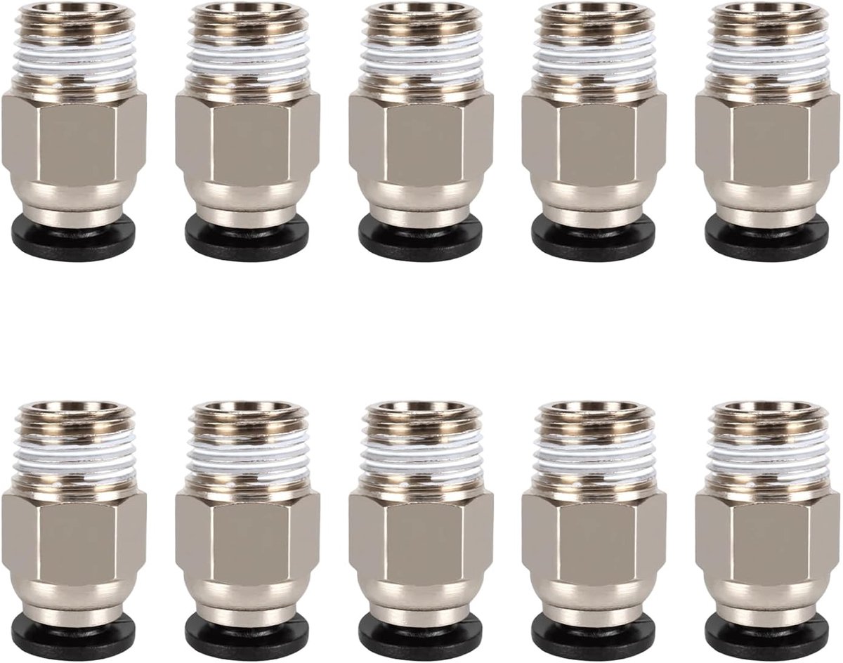 PC4-M10 Connector - recht - pneumatische aansluiting - ideaal voor 3D printers - ShopVlot