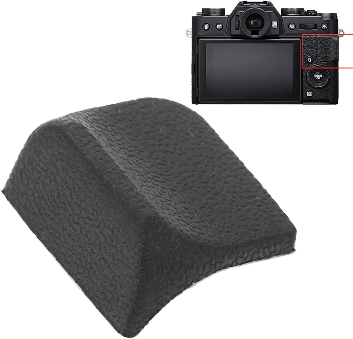 SnelShoppen - Camera Achtercover voor Fuji XT10 XT20, Anti-scratch Duimrubber Pad met Zelfklevende Vervanging, Perfecte Match voor Originele Kit