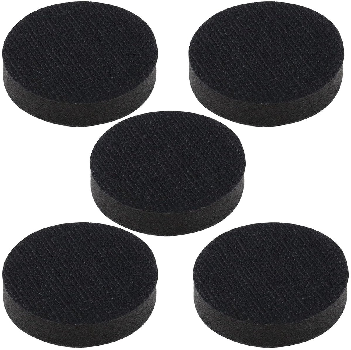 SnelShoppen - 5 Stuks Zachte Spons Buffer Pad 50mm Zonder Gaten Haak en Loopeffect Flock Spons Schuurpad Zachte Schuim Interface Pad Schuurstick Spons