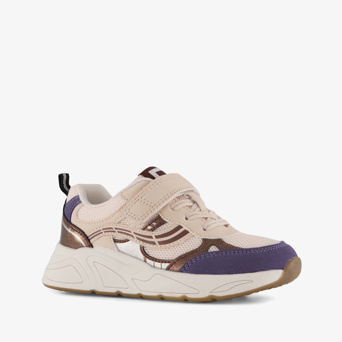 Blue Box meisjes sneakers beige paars - Maat 28