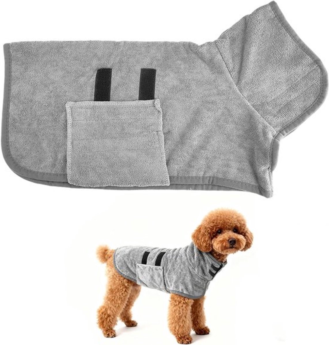 Extra Absorberende en Sneldrogende Hondendroogjas van Microvezel voor Middelgrote en Kleine Honden, Ideaal voor Bad en Wandeling