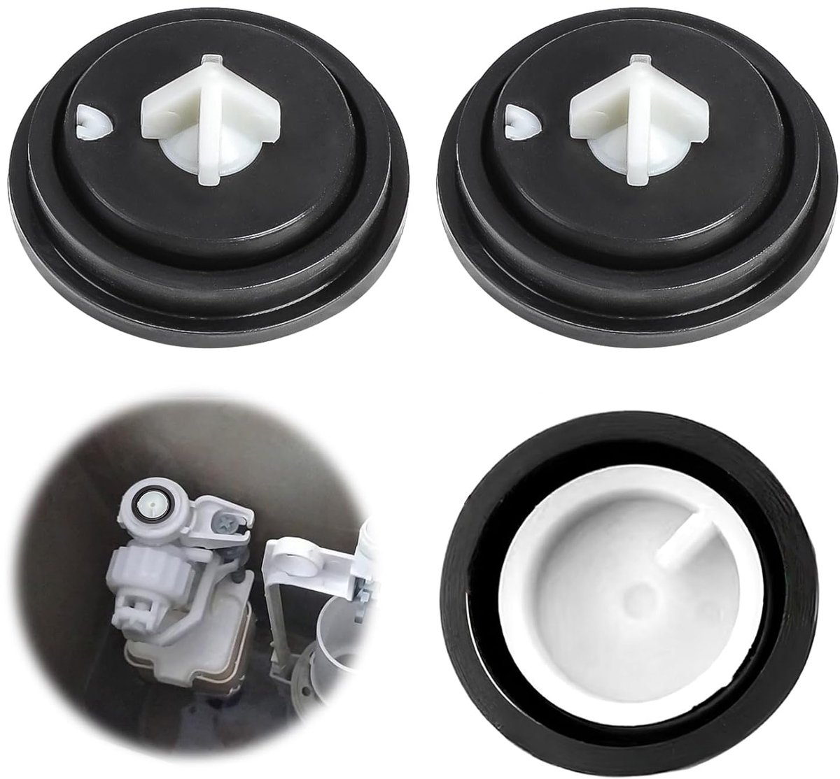 SnelShoppen - Diaphragma Float Ventiel Set van 3 - Hoogwaardige Vervangingsonderdelen voor Toiletten - Duurzaam en Betrouwbaar Materiaal - Eenvoudige