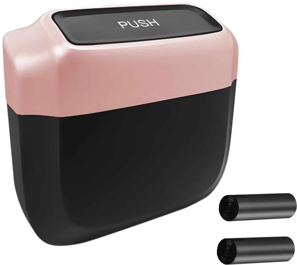 SnelShoppen - Mini Auto Vuilnisbak met Deksel - Multifunctionele Waterdichte Plastic Vuilnisbak voor Auto en Kantoor - Compact, Lichtgewicht en Duurza