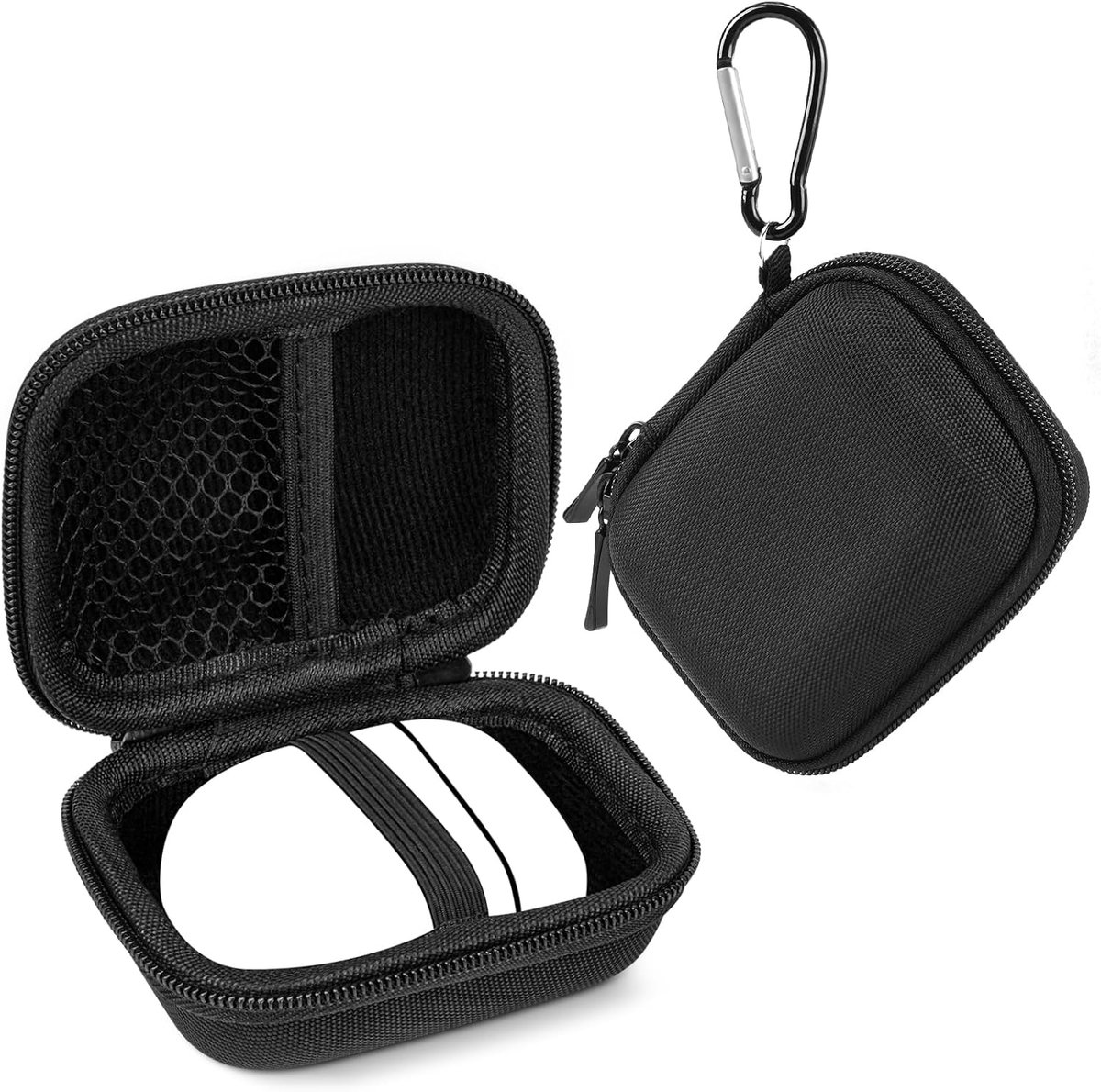 SnelShoppen - Draagbare Hard Shell Oplader Case voor Oordopjes, Vervangende Bescherming voor Bose QuietComfort II, Zwart, Duurzaam en Compact