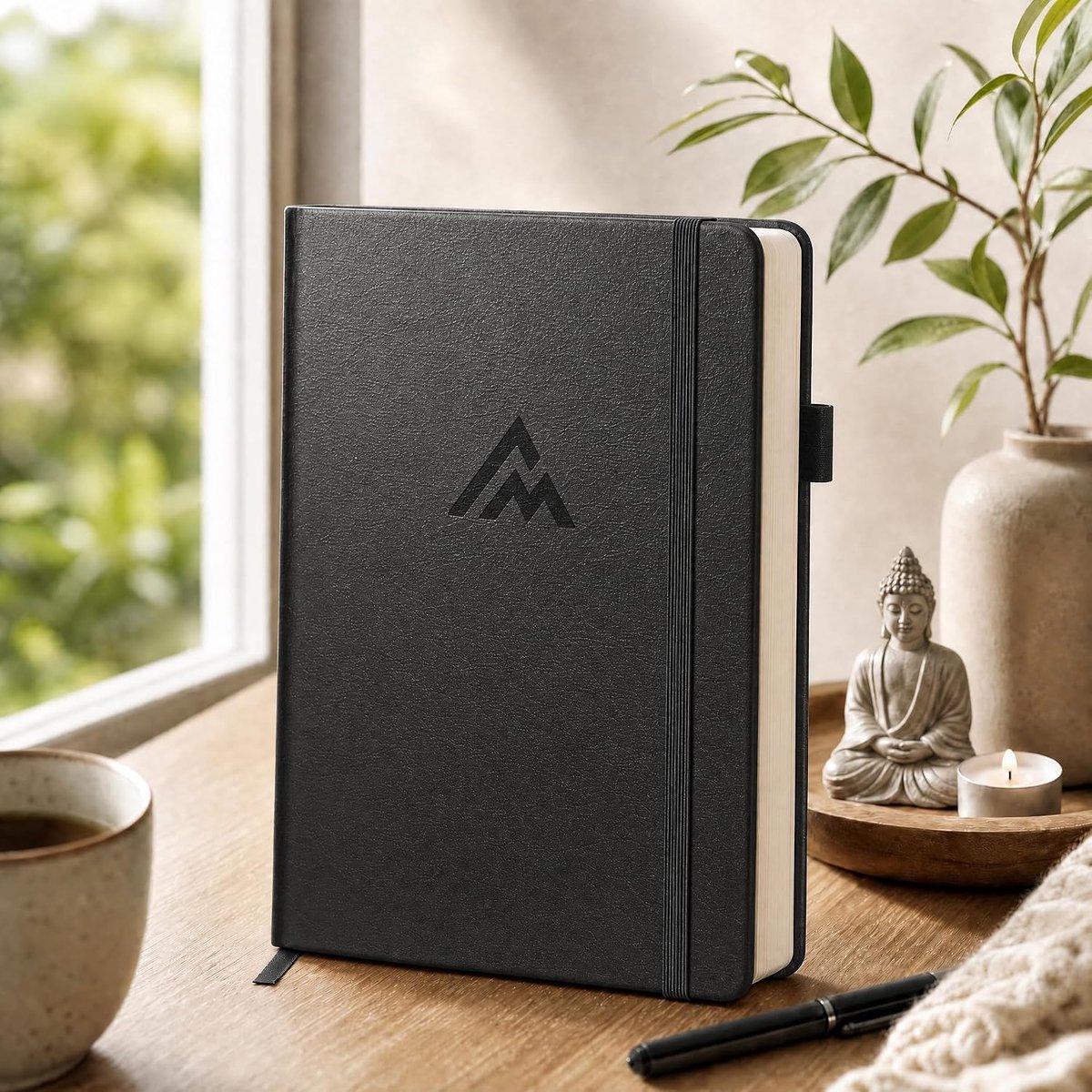 Dagboek voor zelfontwikkeling - zwart driehoek - 13 weken productiviteit en mindfulness - voor persoonlijke groei - ShopVlot