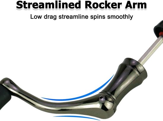 SnelShoppen - 2 Stuks Vissen Spinning Reel Handvat, Volledig Metaal Rocker Grip Visspinhendel voor Meeste Visspinnen van Snelshoppen — afbeelding 2