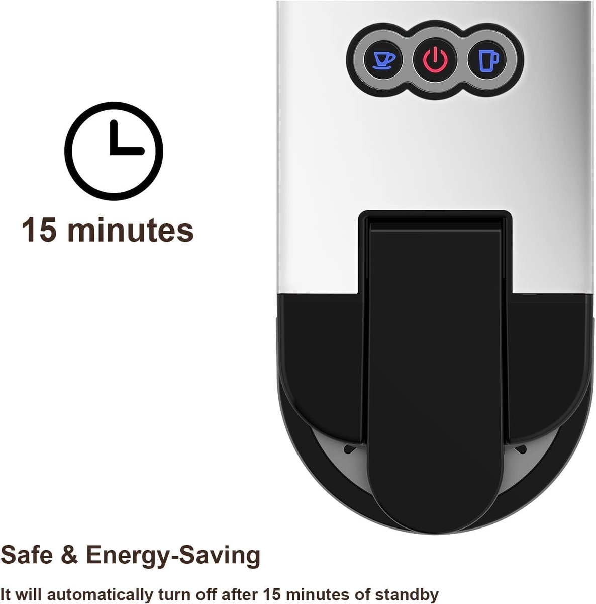 4-in-1 capsule koffiezetapparaat voor Nespresso Original/Dolce Gusto/gemengde koffie/ESE-pads (44 mm, 19 bar, 1450 W, 800 ml thumbnail 3