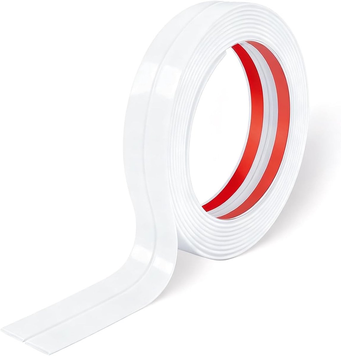 Witte zelfklevende decoratieve strip van 2 cm x 3 m voor hoeken, wandbescherming en tegelafwerking