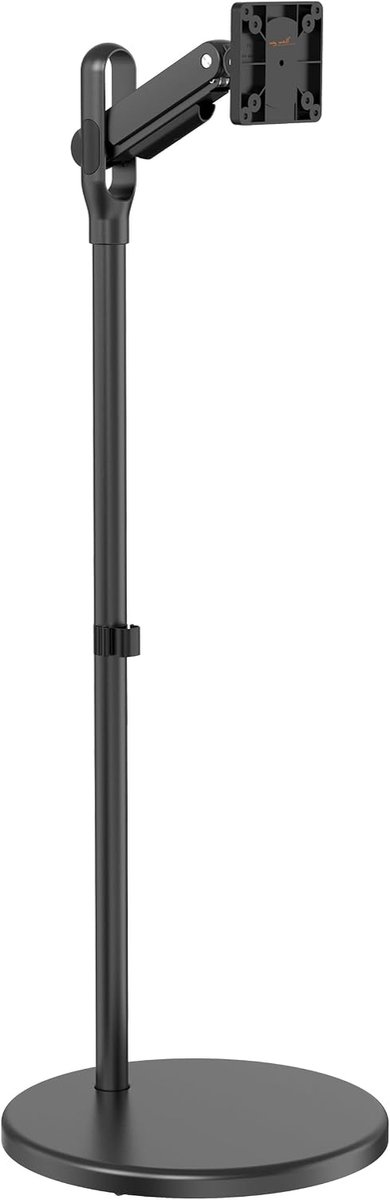 SnelShoppen - HT34L TV Stand voor 17-35 Inch Platte Scherm TV Houder, Rolbaar en Hoogte Verstelbaar, TV Stand met Veersysteem, Monitorstandaard en TV