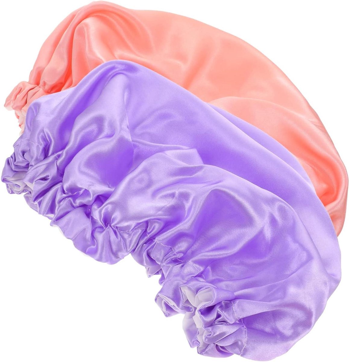 Douchemutsen - Badmuts Slaapmuts - Haarbescherming - Waterdicht Verstelbaar - 31x31x0.6 cm - Paars Roze