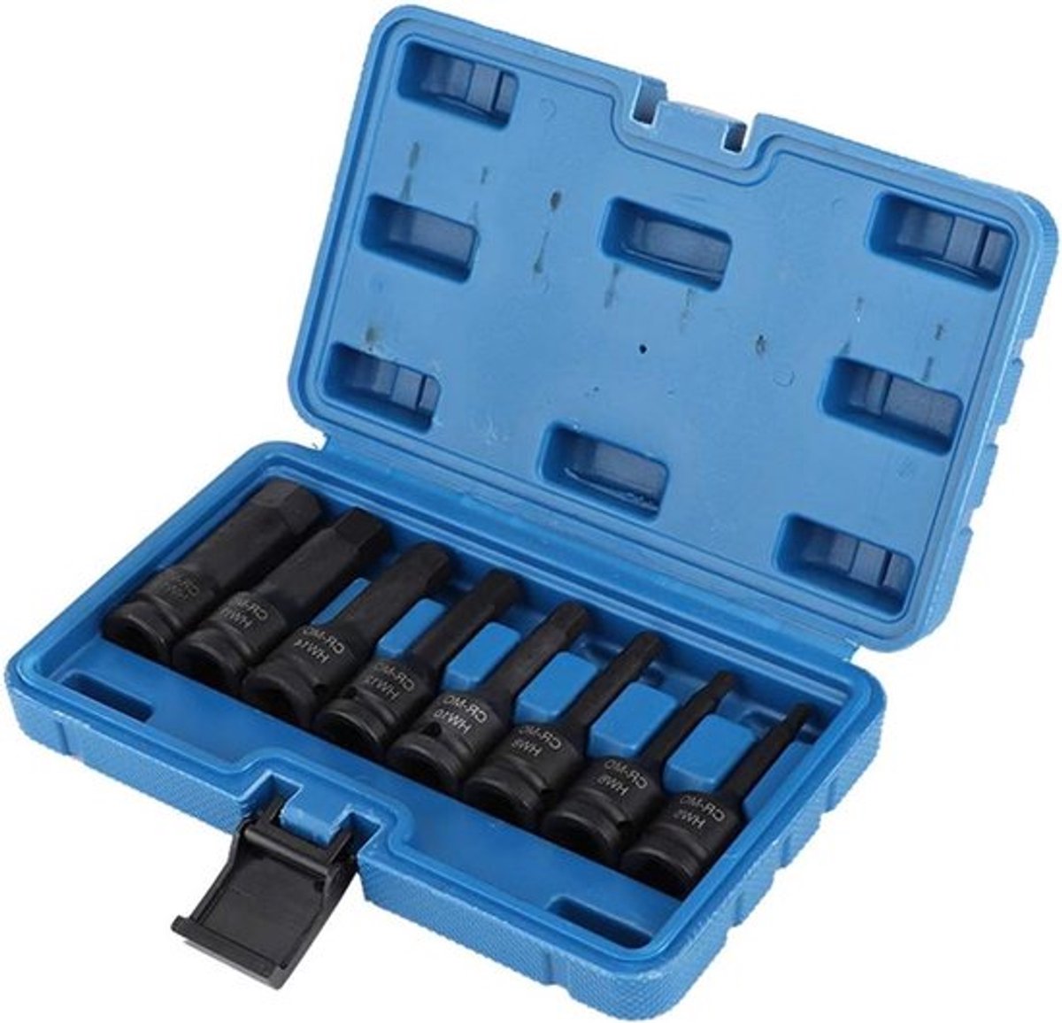 8-delige 1/2 inch Luchtmoersleutel Bit Set met H5-H19, Geschikt voor Diverse Toepassingen en Klussen