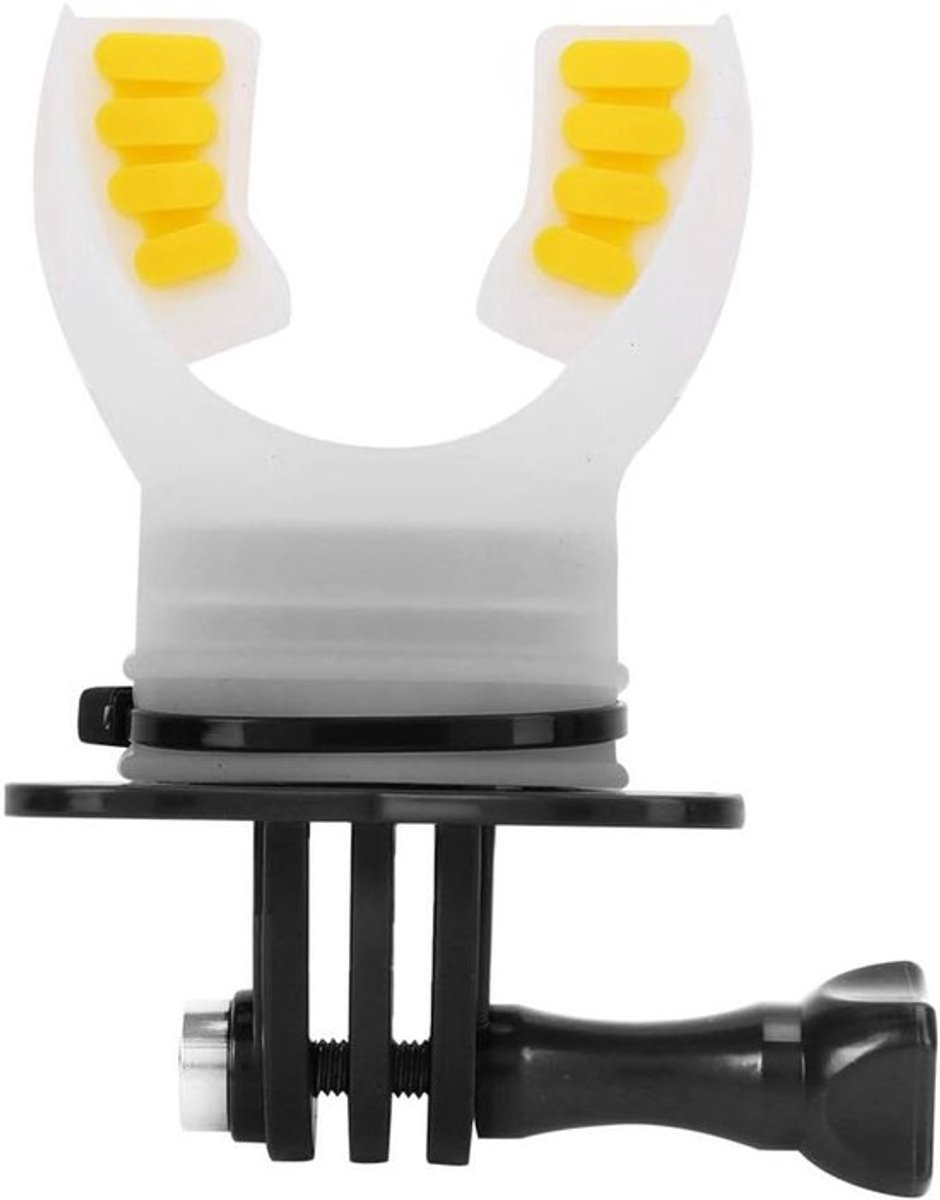 Ergonomische Silicium Bijtklem voor Actiecamera's - Perfect voor Surfen, Duiken en Skaten (Zwart)