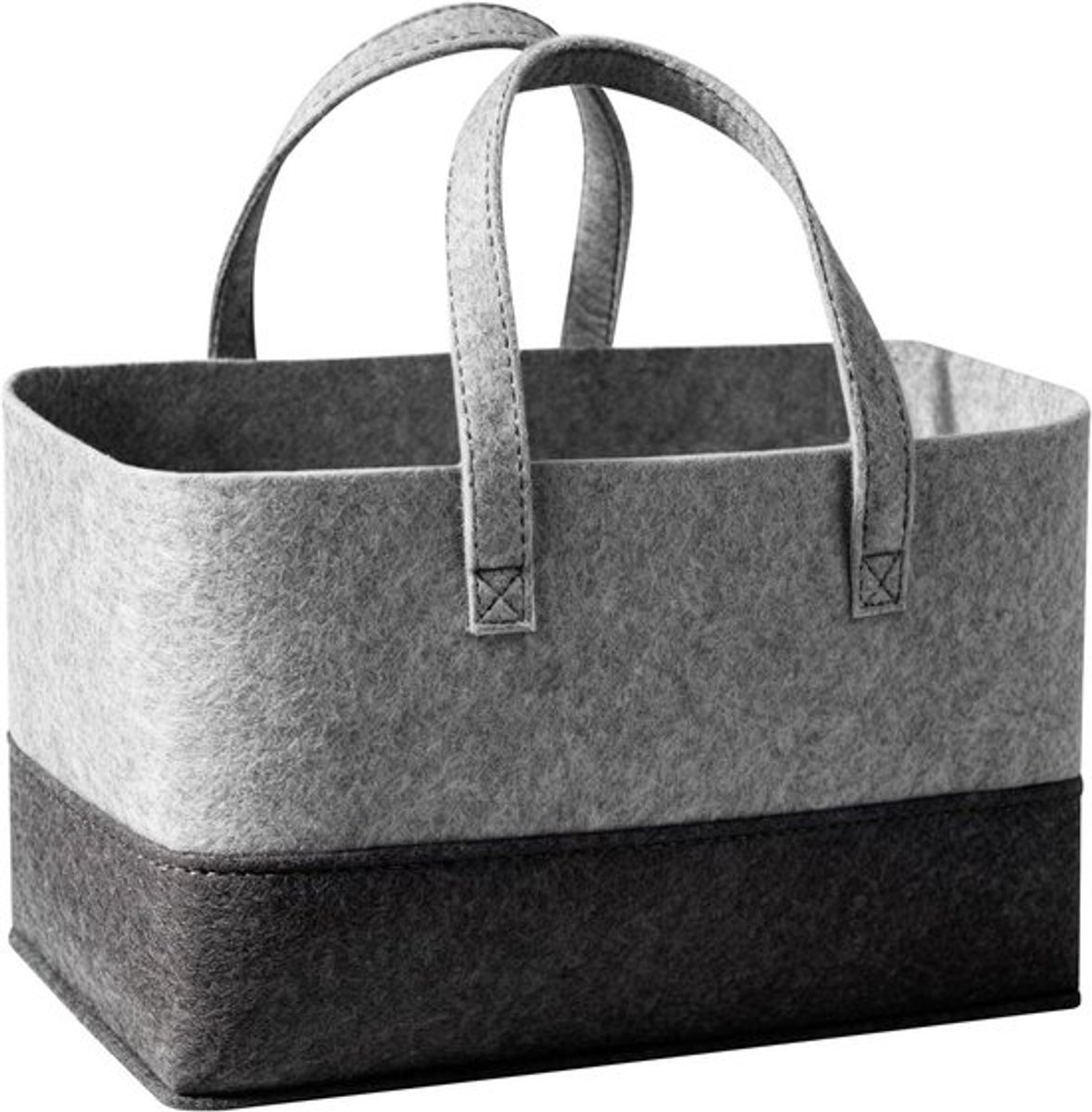 Grote Opbergmanden voor Hout en Groenten - Vilt Trunk Baskets 23 Liter, Vouwbaar met Stevige Handvatten, Ideaal voor Haardhout en Tuinaccessoires (Grijs)