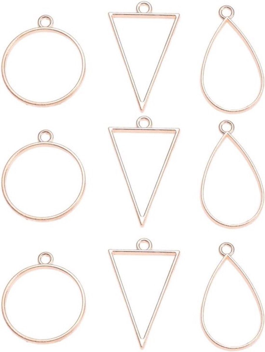 30 Stuks Open Ring Pendants voor Sieraden, Creatieve DIY Accessoires en Hangers