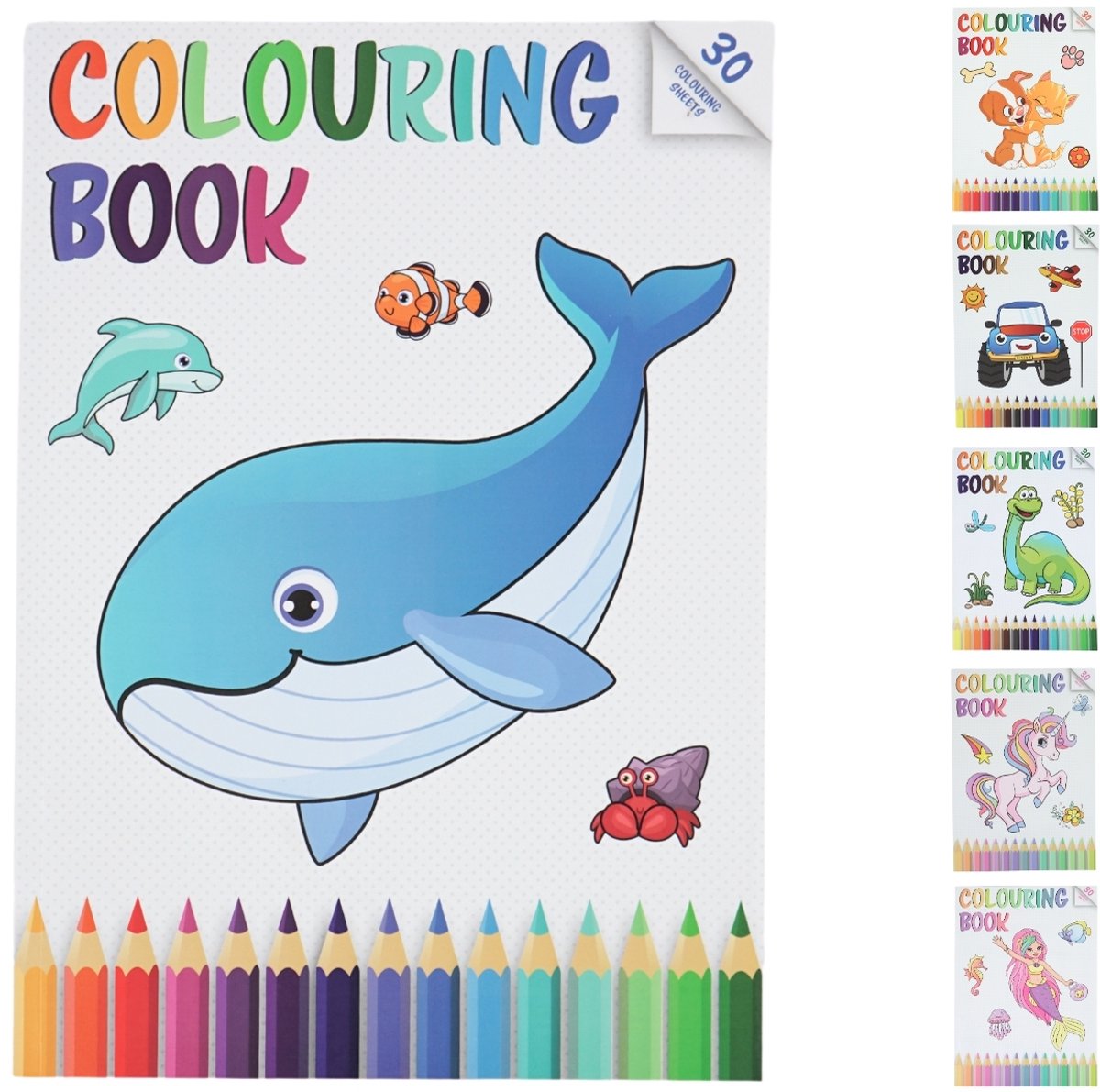 Kleurboek A4 30 paginas 6 assorti, Kleurboek, Kinderkleur boek