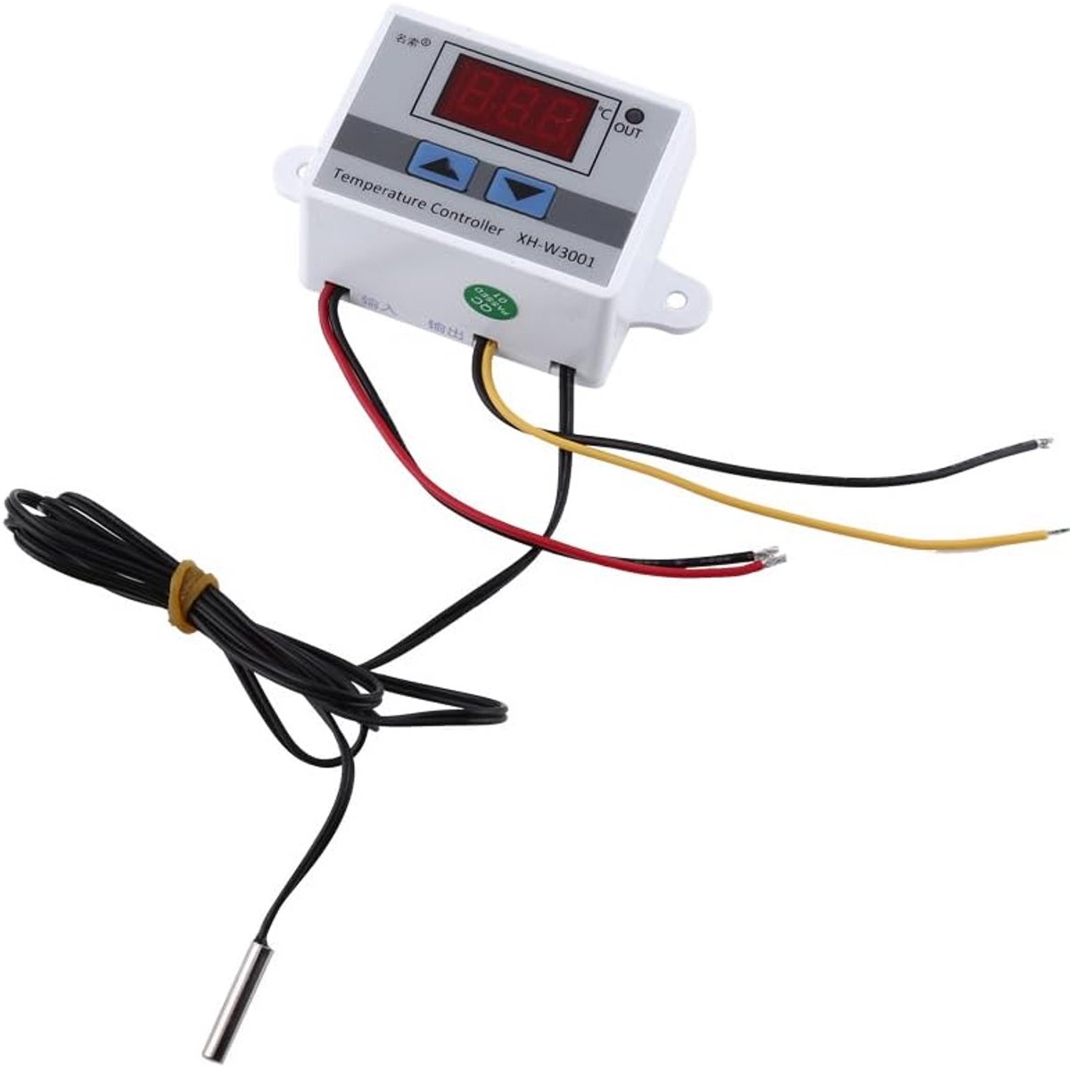 SnelShoppen - Digitale Thermostaat Temperatuur Controller DC12V - Koeling en Verwarming - RVS Voeler - Waterdicht en Roestvrij - Geschikt voor Industr